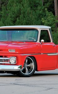 Preview wallpaper 1965 chevy c10, red, cars, stylish, vintage