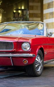 Preview wallpaper 1966, mustang, red, convertible