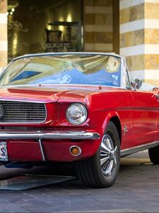 Preview wallpaper 1966, mustang, red, convertible