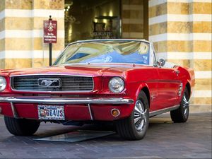 Preview wallpaper 1966, mustang, red, convertible