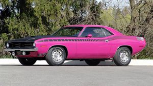 Preview wallpaper 1970, plymouth, cuda, pink