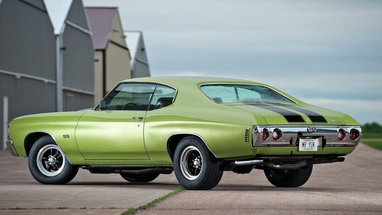 Wallpaper 1972, chevrolet, chevelle, green, cars