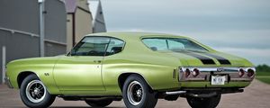 Preview wallpaper 1972, chevrolet, chevelle, green, cars