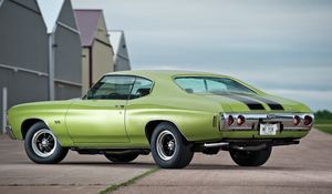 Preview wallpaper 1972, chevrolet, chevelle, green, cars