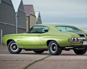 Preview wallpaper 1972, chevrolet, chevelle, green, cars