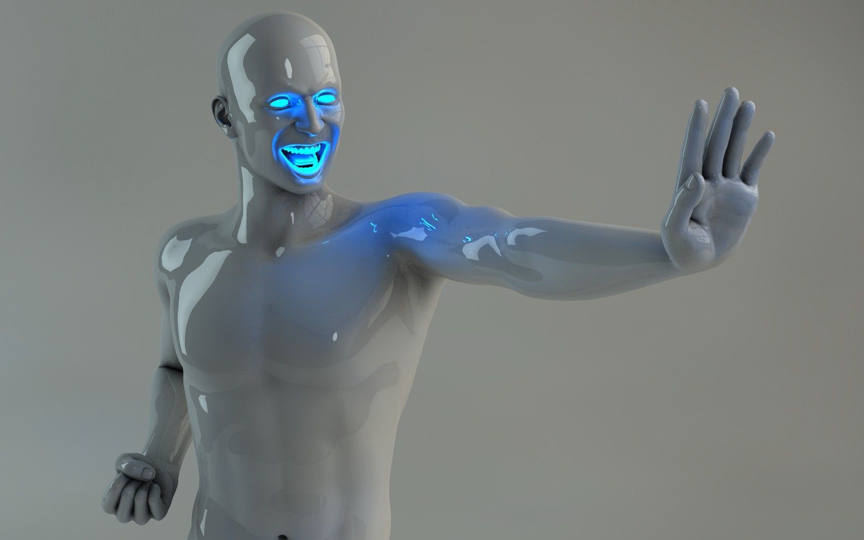 people, robot, mannequin, stroke, gesture, neon