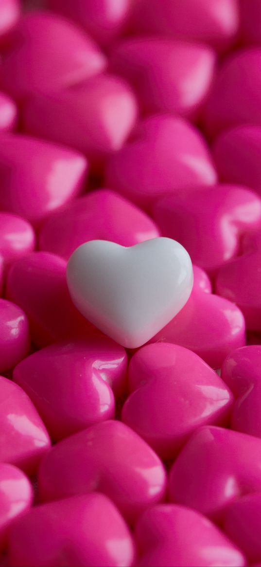 hearts, candy, macro, love