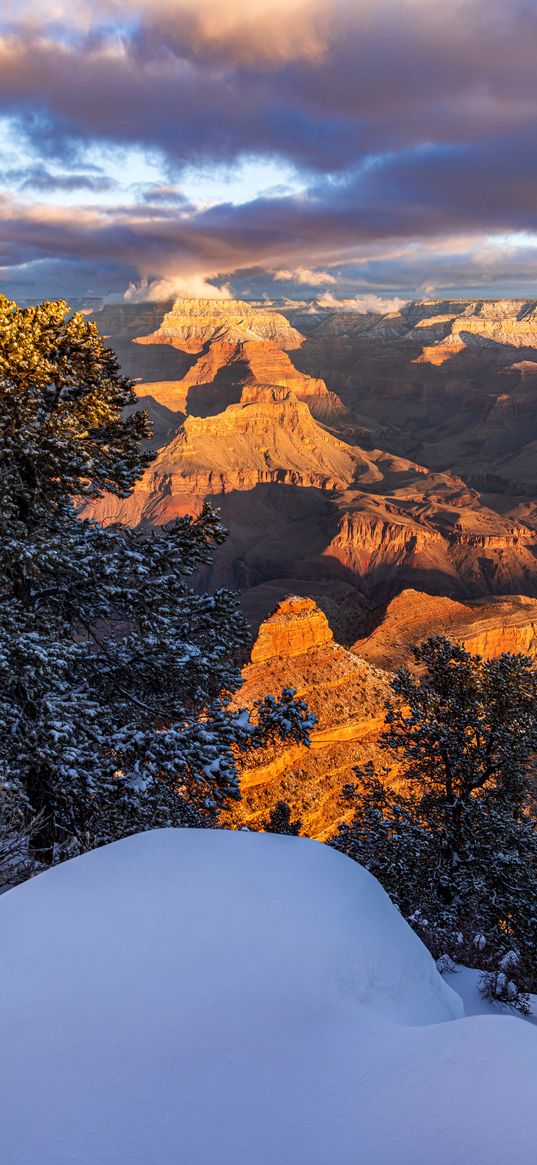 mountains, canyon, landscape, aerial view