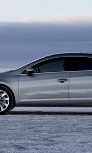 Preview wallpaper 2009 volkswagen cc, volkswagen, silver, side view