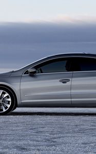 Preview wallpaper 2009 volkswagen cc, volkswagen, silver, side view