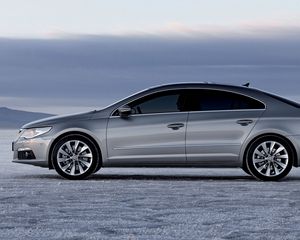 Preview wallpaper 2009 volkswagen cc, volkswagen, silver, side view