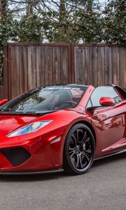 Preview wallpaper 2013 mclaren 12c spider, terso, red, luxury, convertible, car