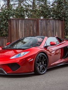 Preview wallpaper 2013 mclaren 12c spider, terso, red, luxury, convertible, car