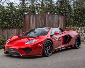 Preview wallpaper 2013 mclaren 12c spider, terso, red, luxury, convertible, car