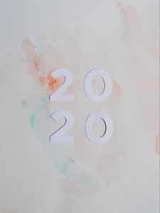 Preview wallpaper 2020, new year, numbers, spots, stains