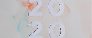 Preview wallpaper 2020, new year, numbers, spots, stains