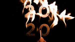 Preview wallpaper 2020, year, fire, flame, burn