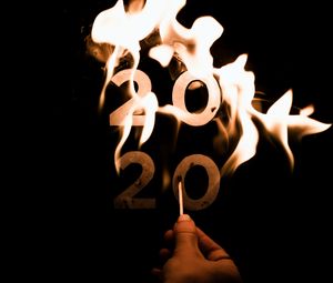 Preview wallpaper 2020, year, fire, flame, burn