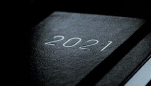 Preview wallpaper 2021, notepad, inscription, clock