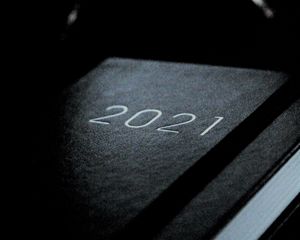 Preview wallpaper 2021, notepad, inscription, clock