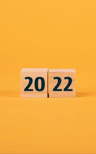 Preview wallpaper 2022, new year, number, numbers, cubes