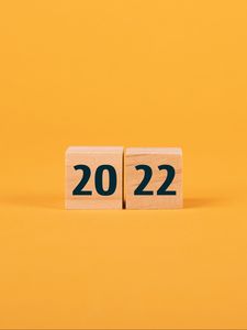 Preview wallpaper 2022, new year, number, numbers, cubes