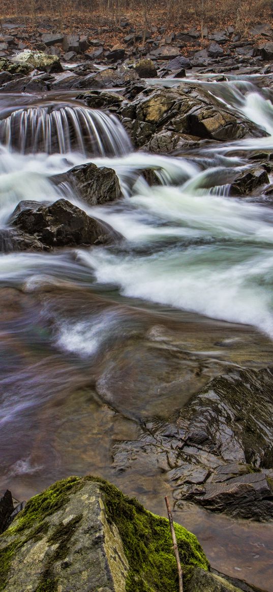 river, body of water, water, stones, nature