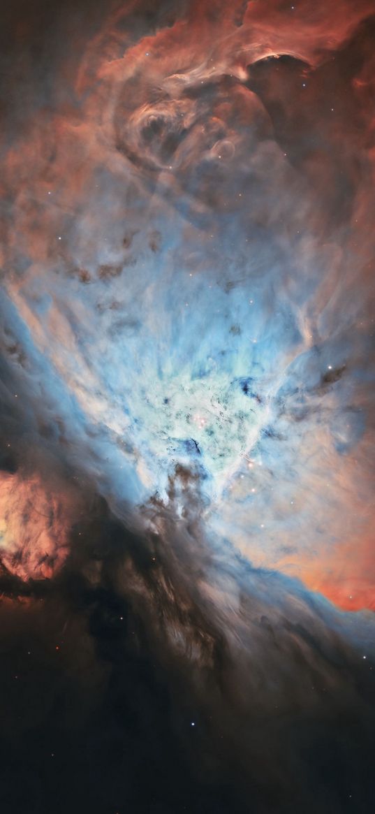 orion nebula, nebula, glow, stars, space