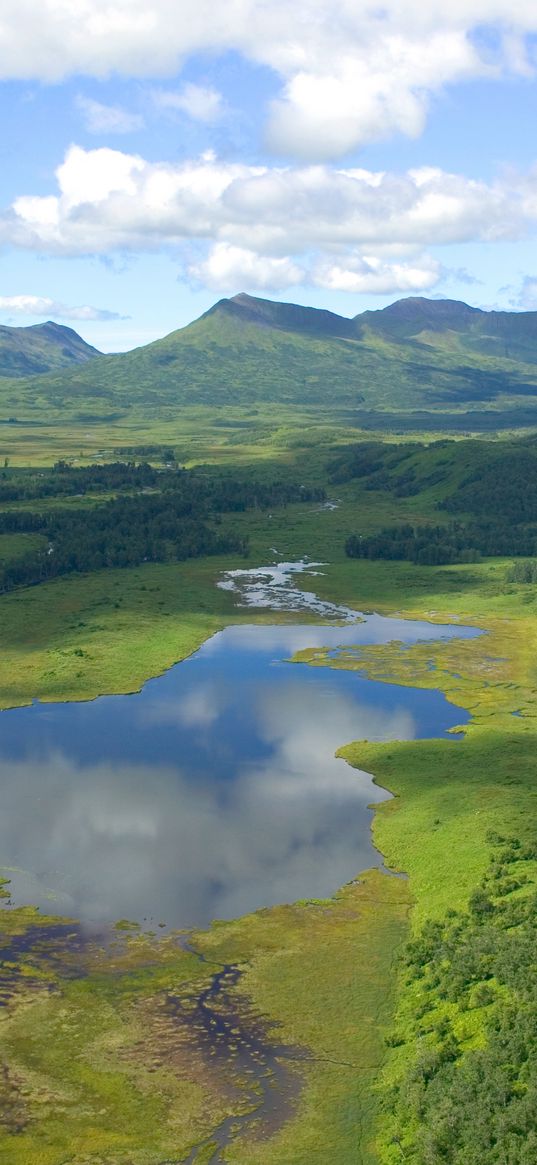 valley, mountains, hills, swamp