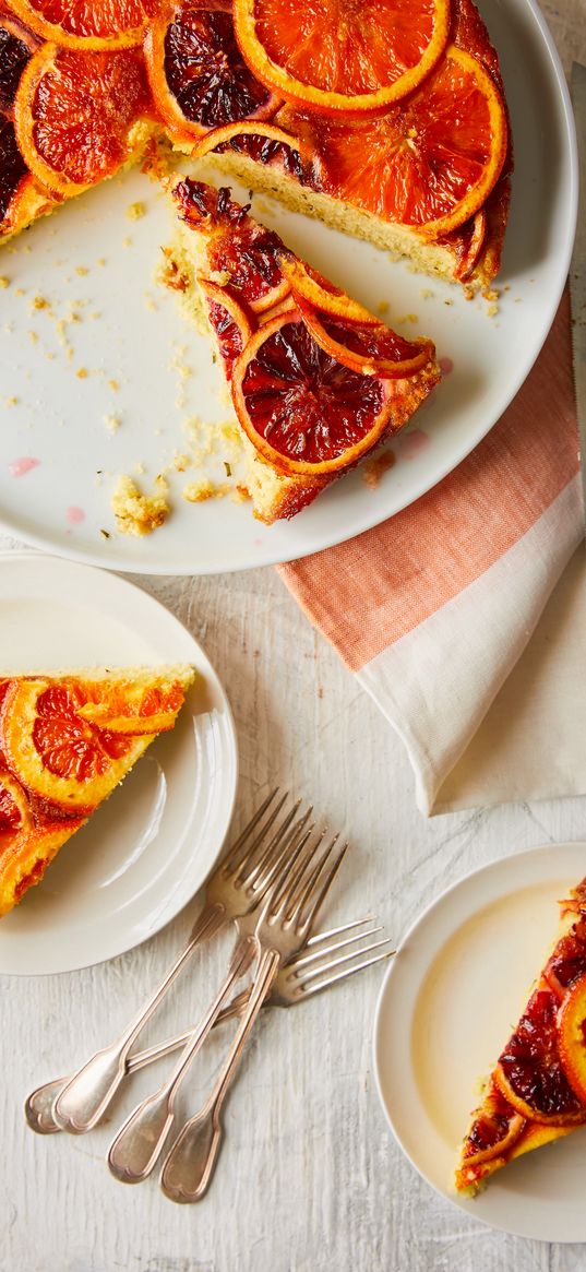 pie, pastries, dessert, oranges, slices