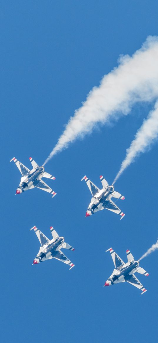 aircraft, airshow, trails, sky, flight