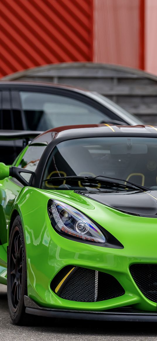 lotus, car, sports car, green