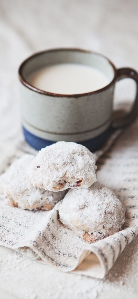 cookies, mug, milk