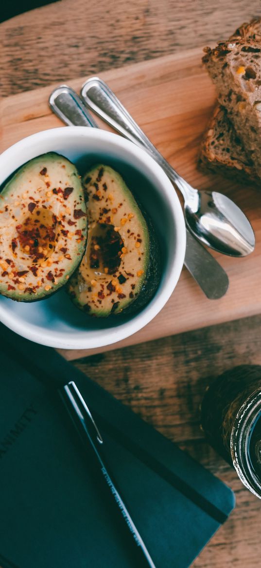 avocado, fruit, toast, breakfast