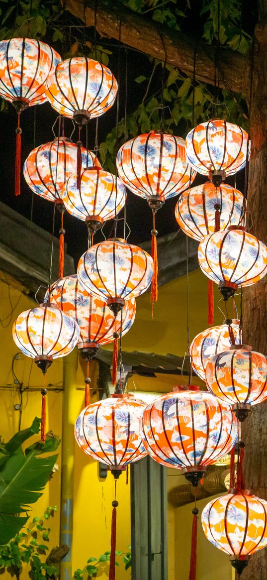 chinese lanterns, lighting, light, tradition, decor