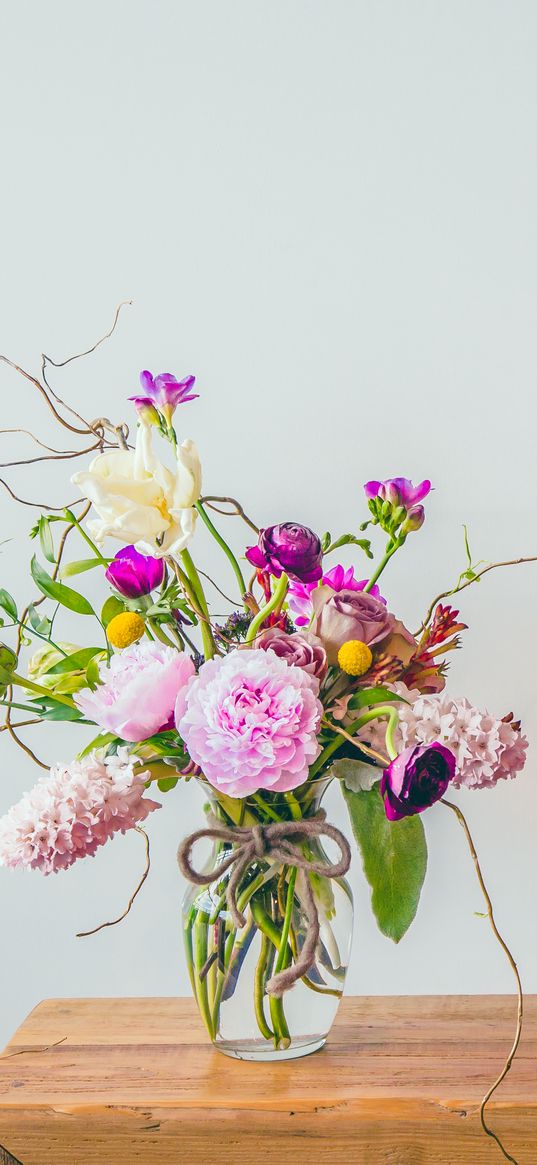 flowers, bouquet, vase, composition, aesthetics