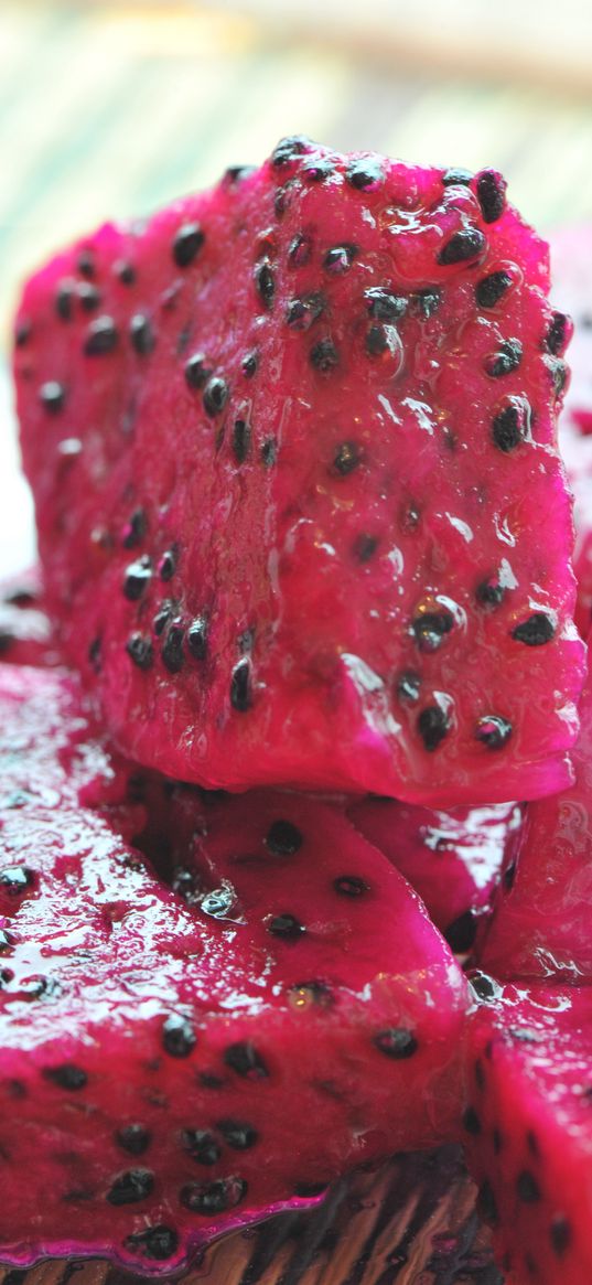 pitahaya, dragon fruit, pulp, juicy