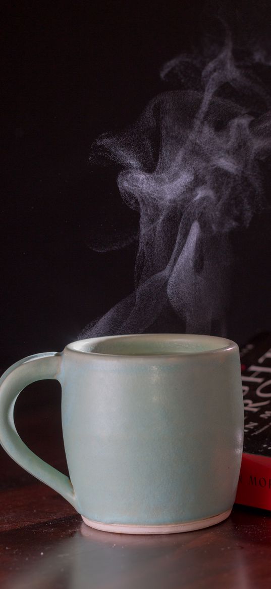 cup, drink, steam, hot