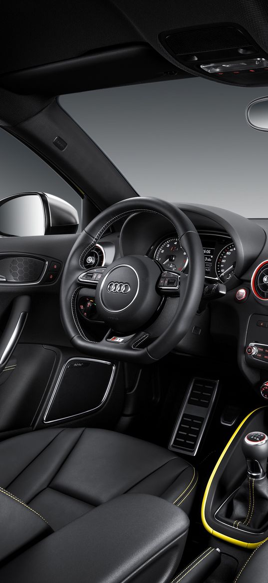 audi, car, steering wheel, salon, control