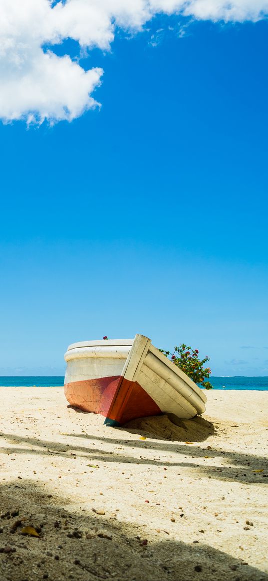 boat, beach, sand, sea, summer, landscape