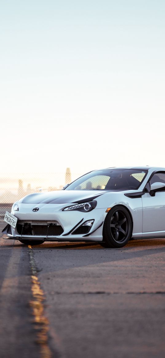 toyota gt86, toyota, car, white, parking