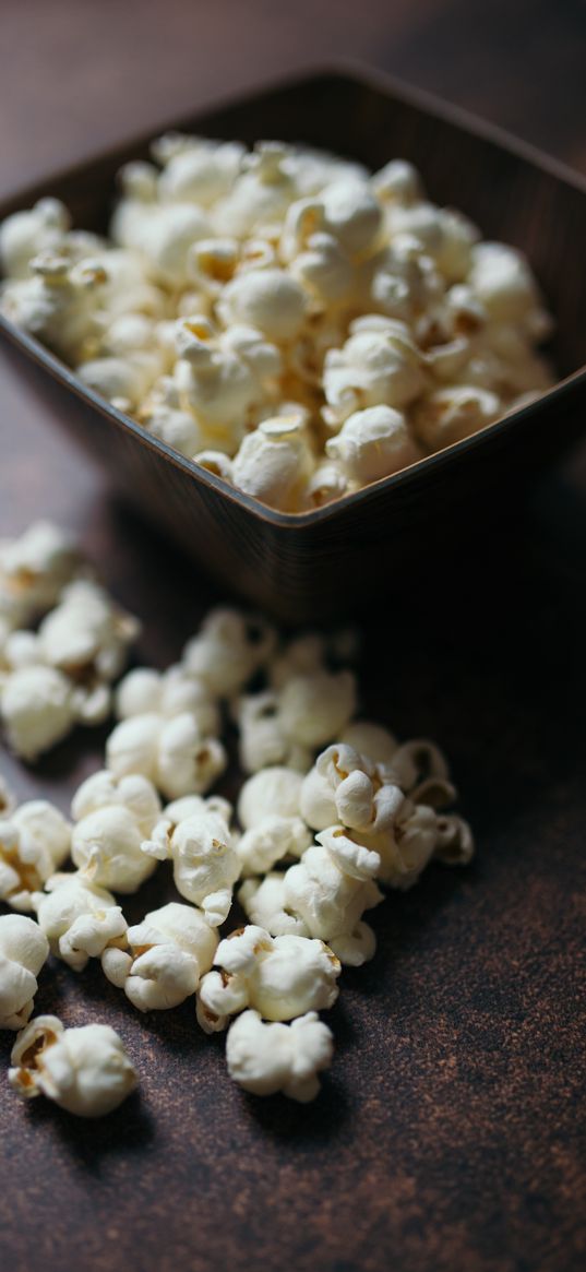 popcorn, corn, bowl, table