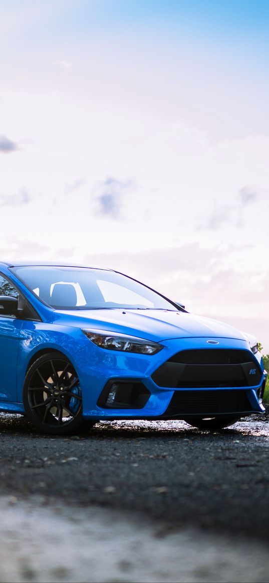 ford focus, ford, car, blue