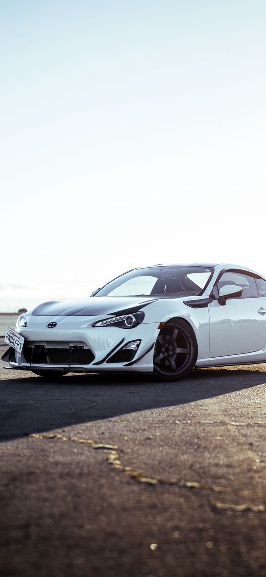 toyota gt86, toyota, car, white, asphalt