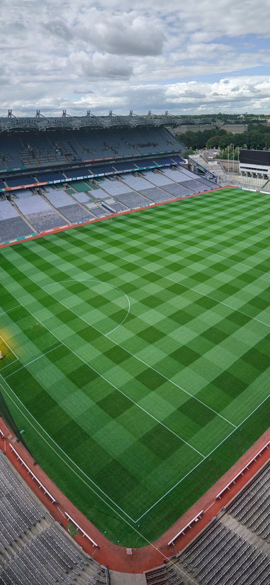 football field, field, football, aerial view