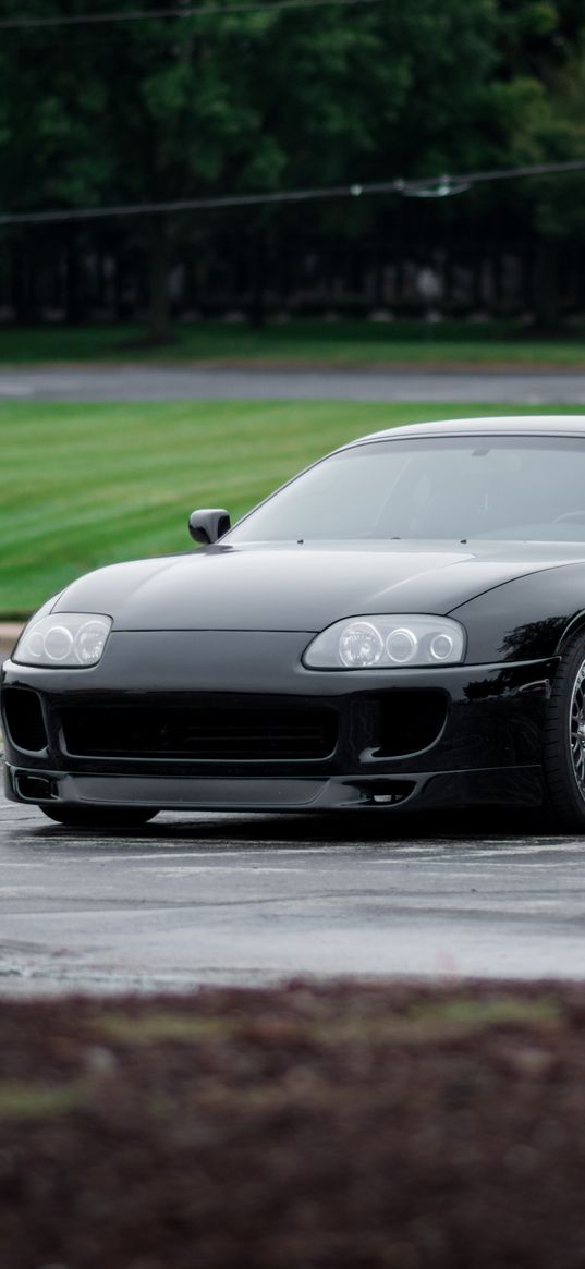 toyota supra, toyota, car, black