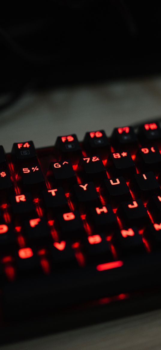 keyboard, backlight, red