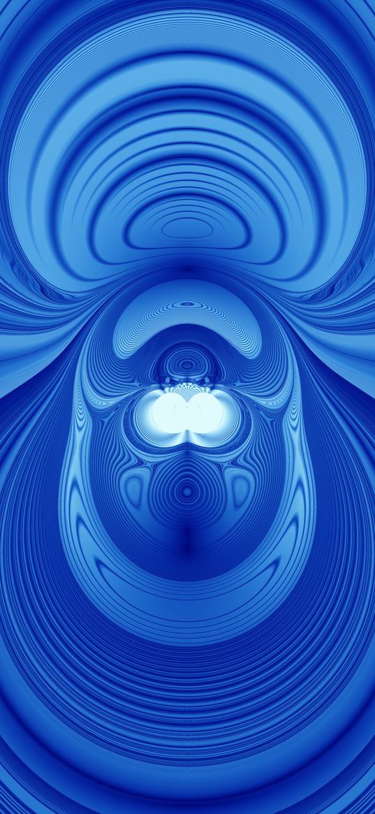 fractal, waves, distortion, abstraction, blue