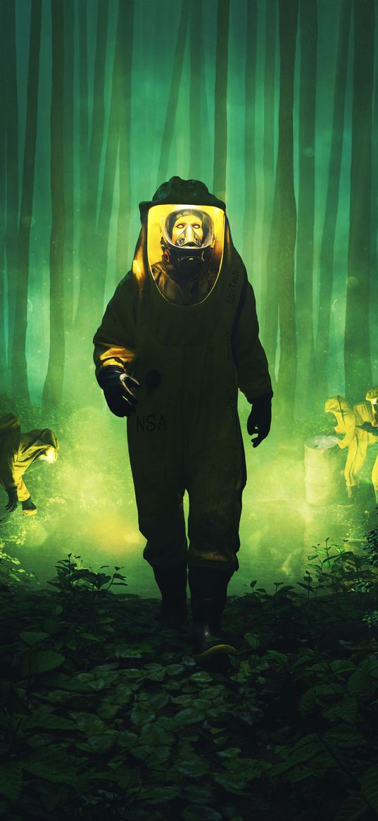 chemical protection, costume, zombie, radiation, fantasy, green