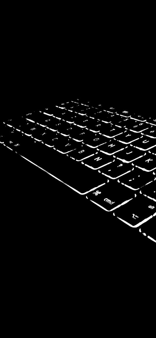 keyboard, backlight, black and white, black